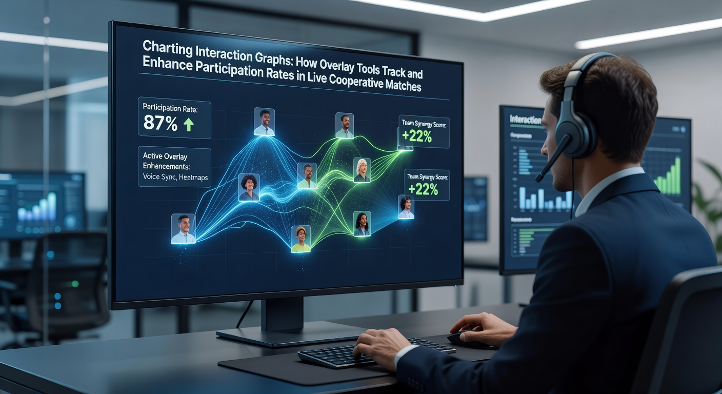 Overlay tools displaying real-time interaction graphs during a live cooperative gaming match