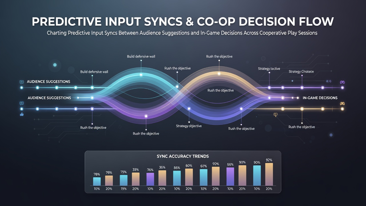 Visualization of audience chat inputs syncing with cooperative game decision trees during live broadcasts