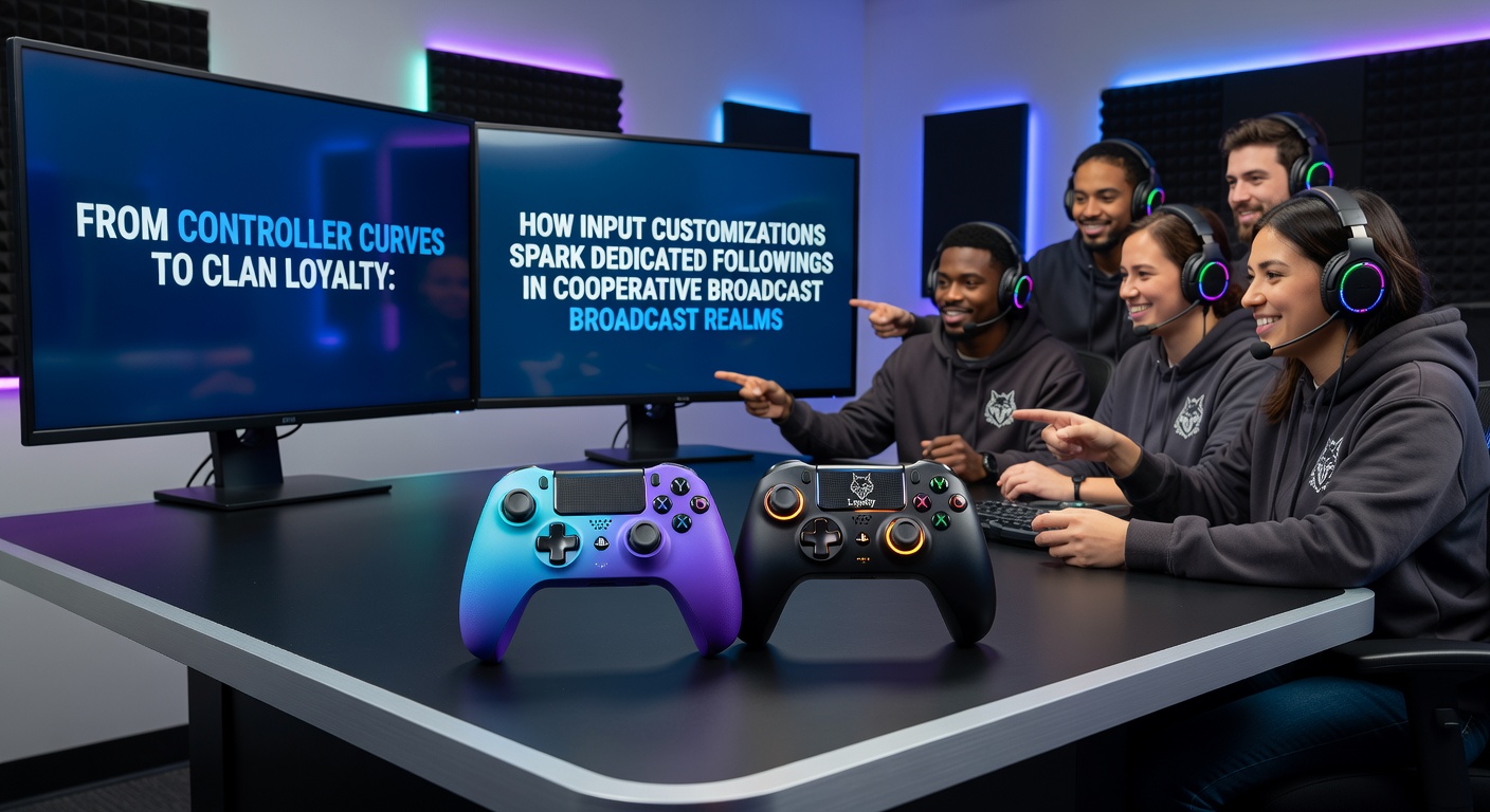 Streamer adjusting controller sensitivity curves during a cooperative broadcast session with chat overlay visible