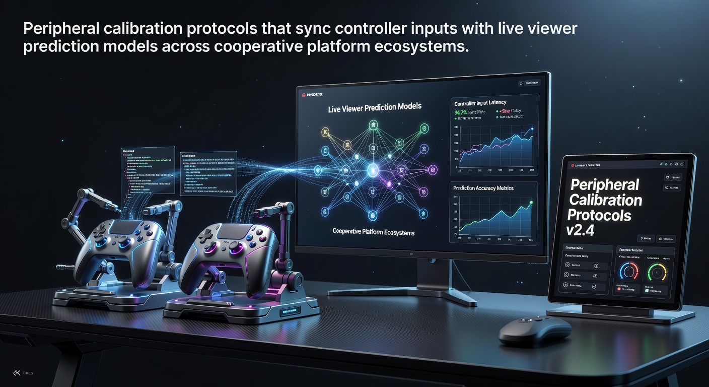 Diagram showing controller calibration workflow integrated with prediction algorithms across multiple streaming platforms